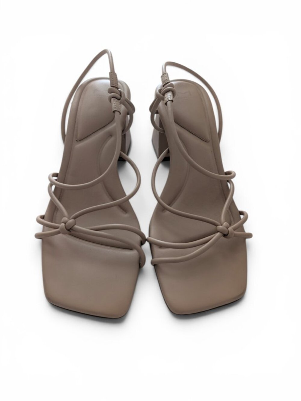 Marc Fisher Strappy Knotted Sandals Size 8.5 Nude GUC